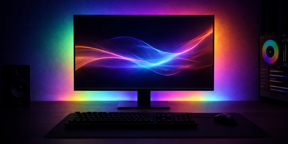 AARGB Monitor Backlight - LED strip ambient lighting behind display